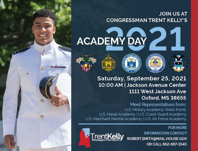 Join us at Congressman Trent Kelly's 2021 Academy Day on 9/25/2021